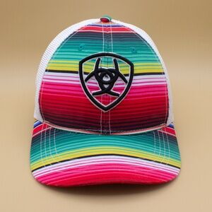 Ariat Serape Striped Mesh Snap Back Baseball Cap Women's Size OSFM